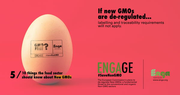  If New GMOs are de-regulated, labelling and traceability requirements will not apply.